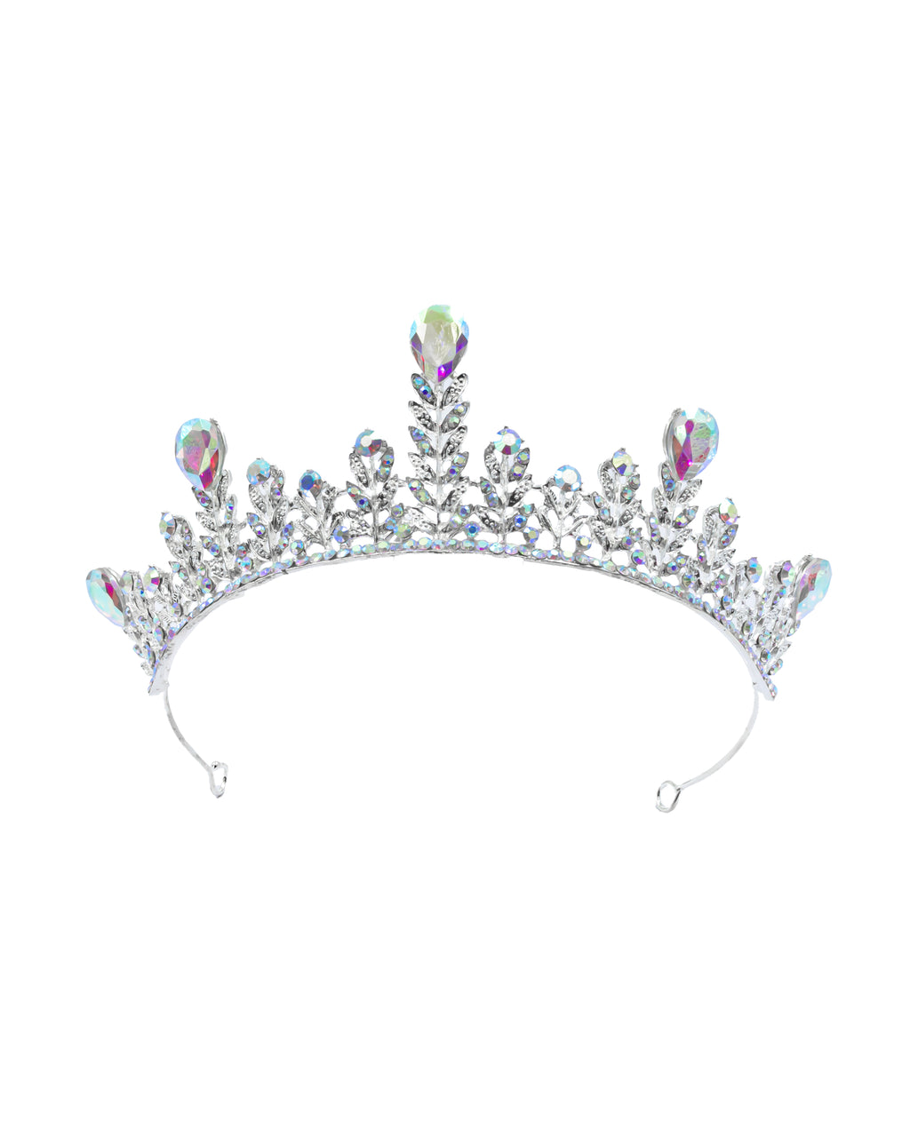 Corona Plateada de Diadema con piedras  - M171 Oro Laminado