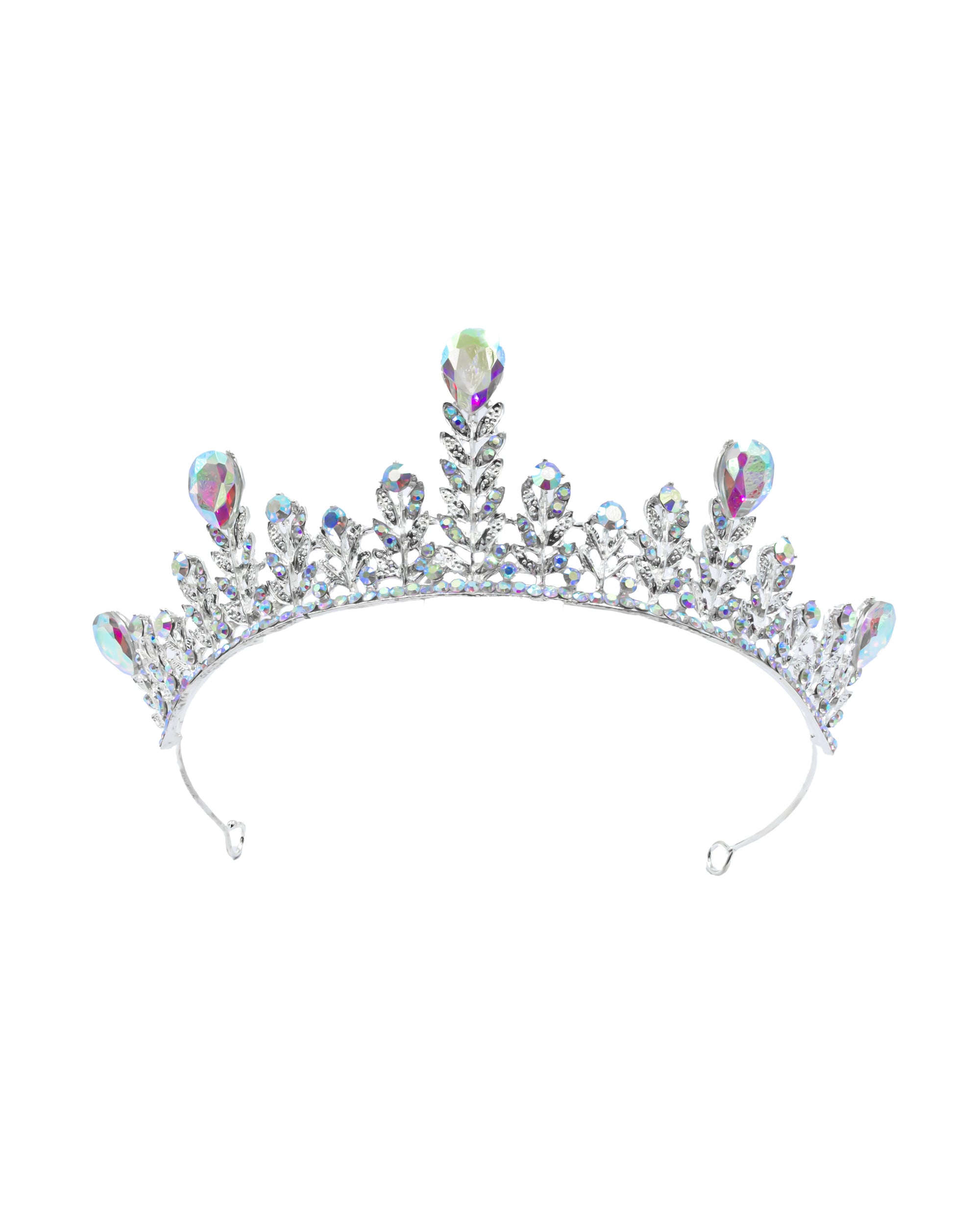 Corona Plateada de Diadema con piedras  - M171 Oro Laminado