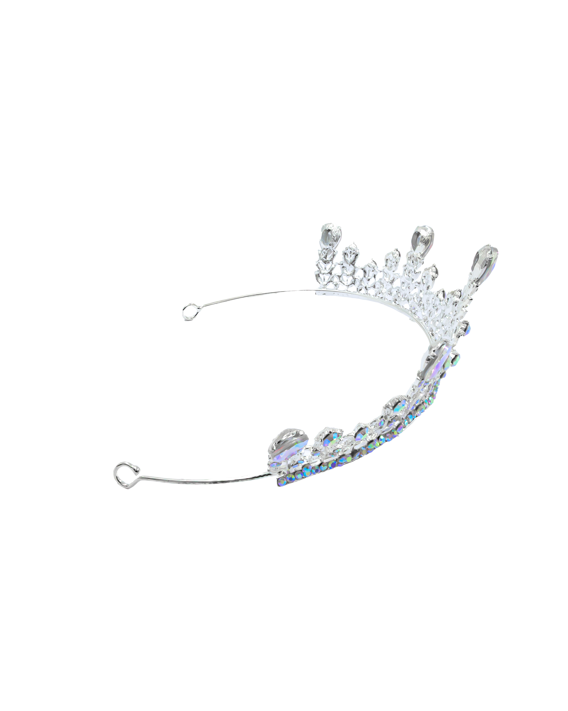 Corona Plateada de Diadema con piedras  - M171 Oro Laminado