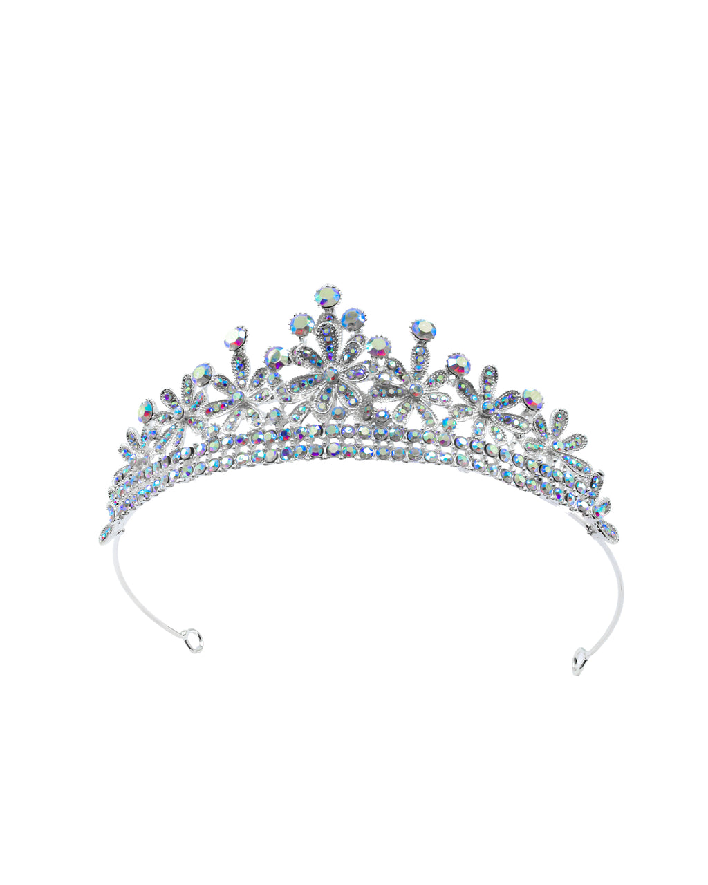 Corona Plateada de Diadema con piedras  - M172 Oro Laminado