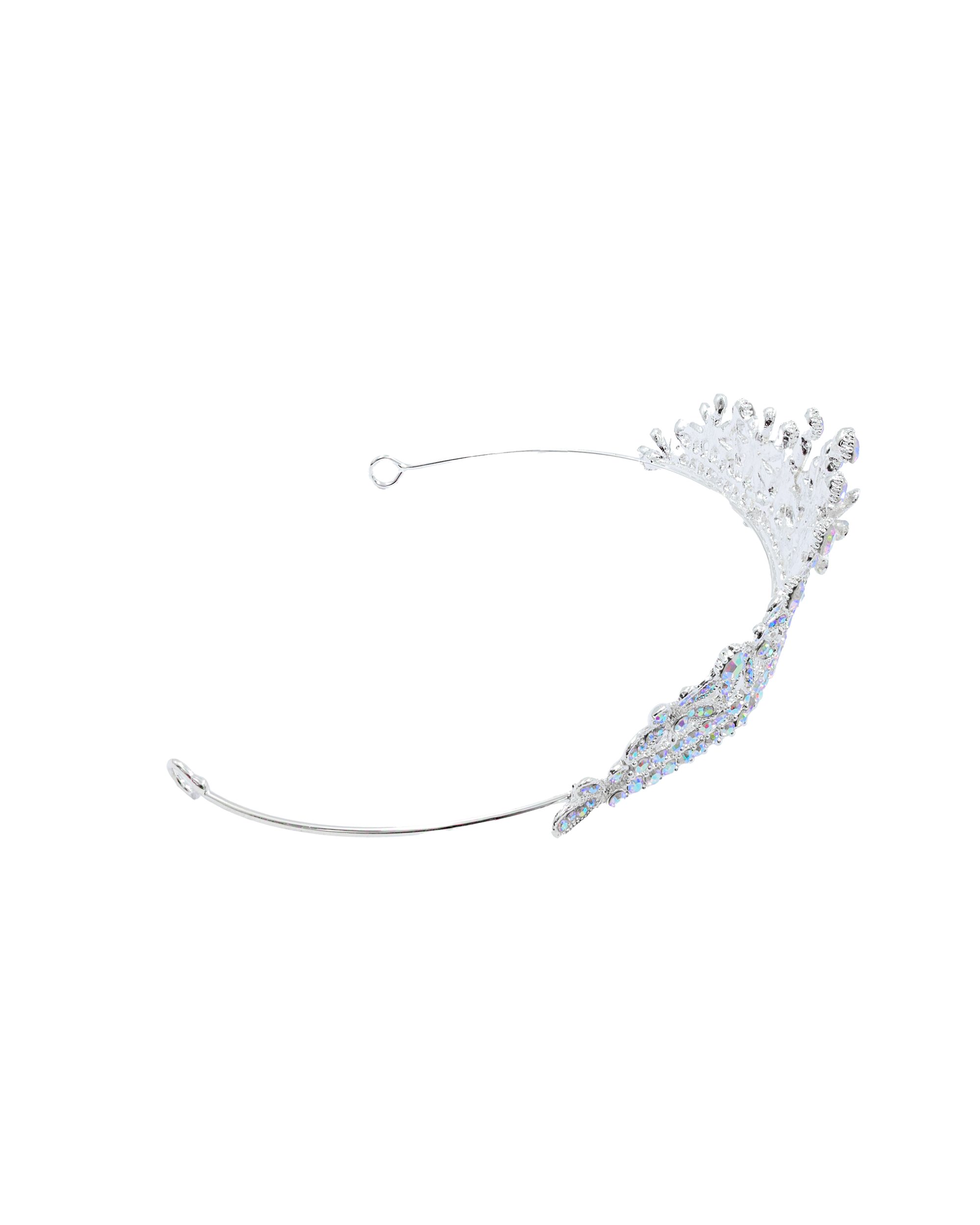Corona Plateada de Diadema con piedras  - M172 Oro Laminado