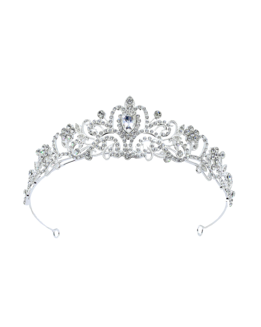 Corona Plateada de Diadema con piedras  - M173 Oro Laminado
