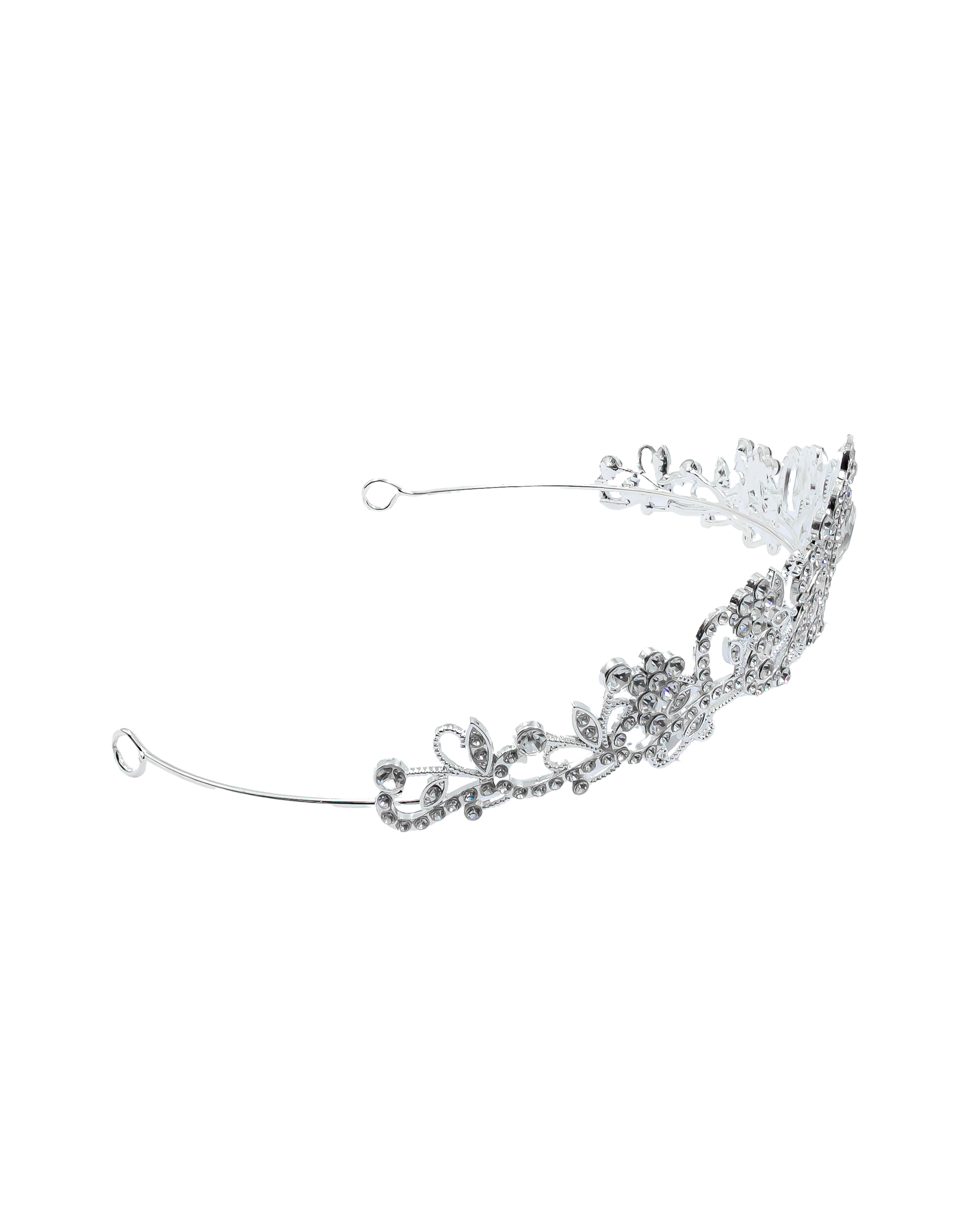 Corona Plateada de Diadema con piedras  - M173 Oro Laminado