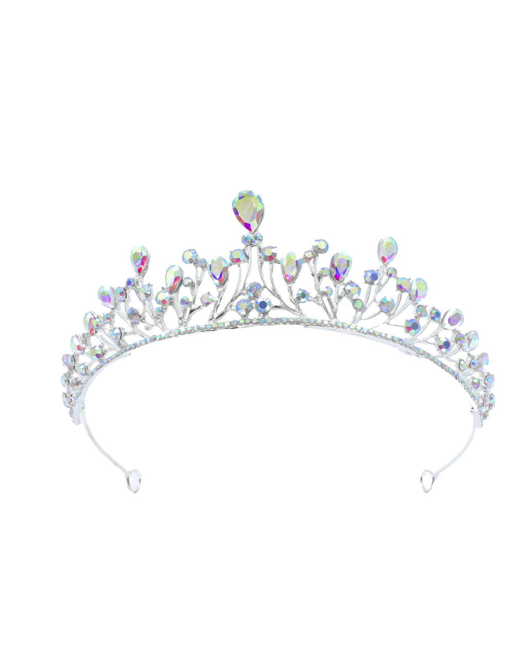Corona Plateada de Diadema con piedras  - M174 Oro Laminado