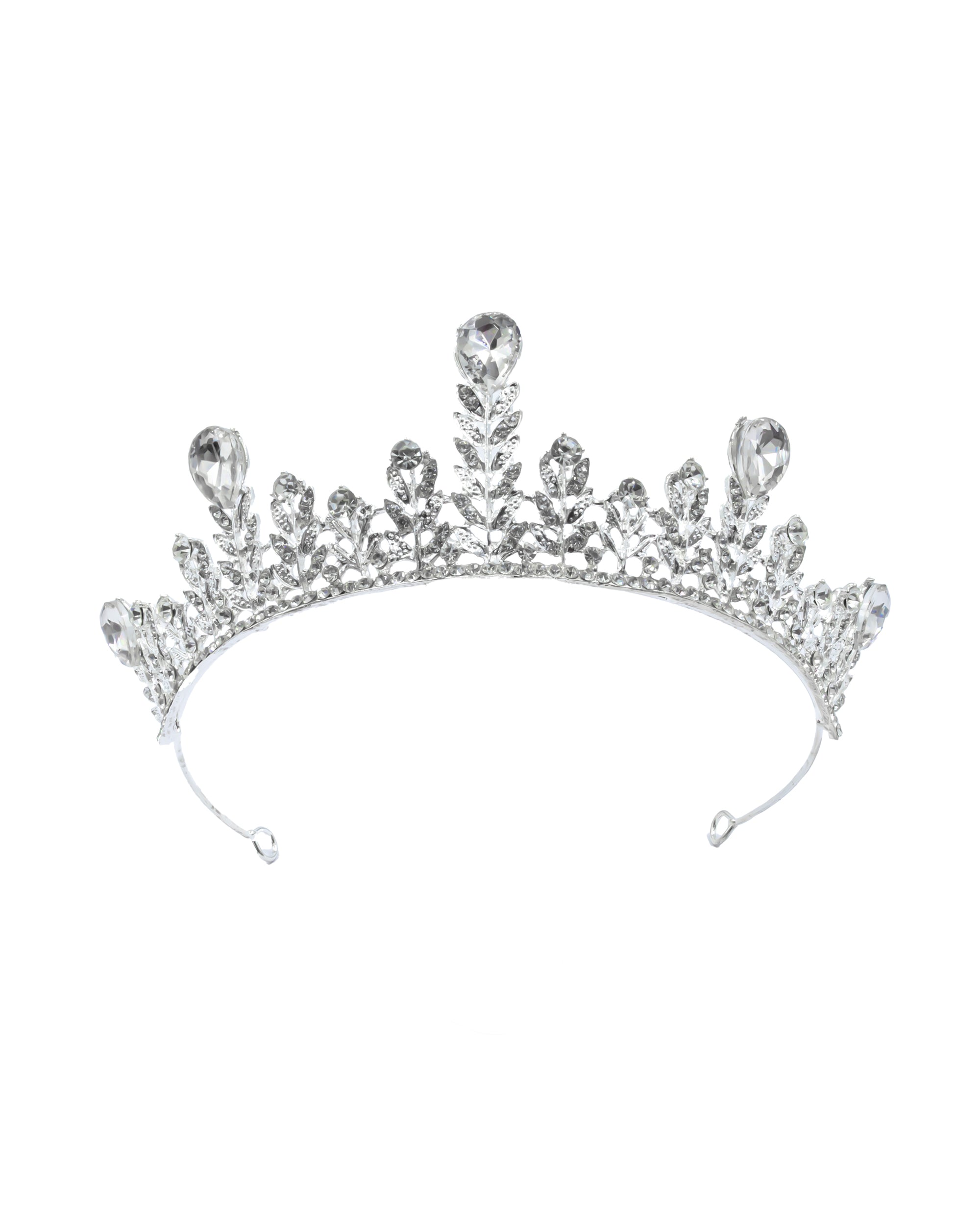 Corona Plateada de Diadema con piedras  - M175 Oro Laminado