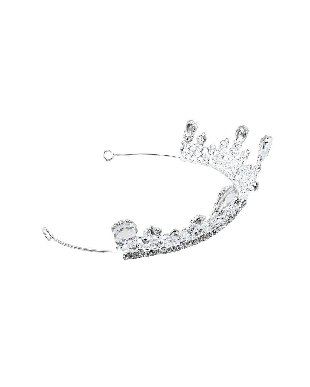 Corona Plateada de Diadema con piedras  - M175 Oro Laminado