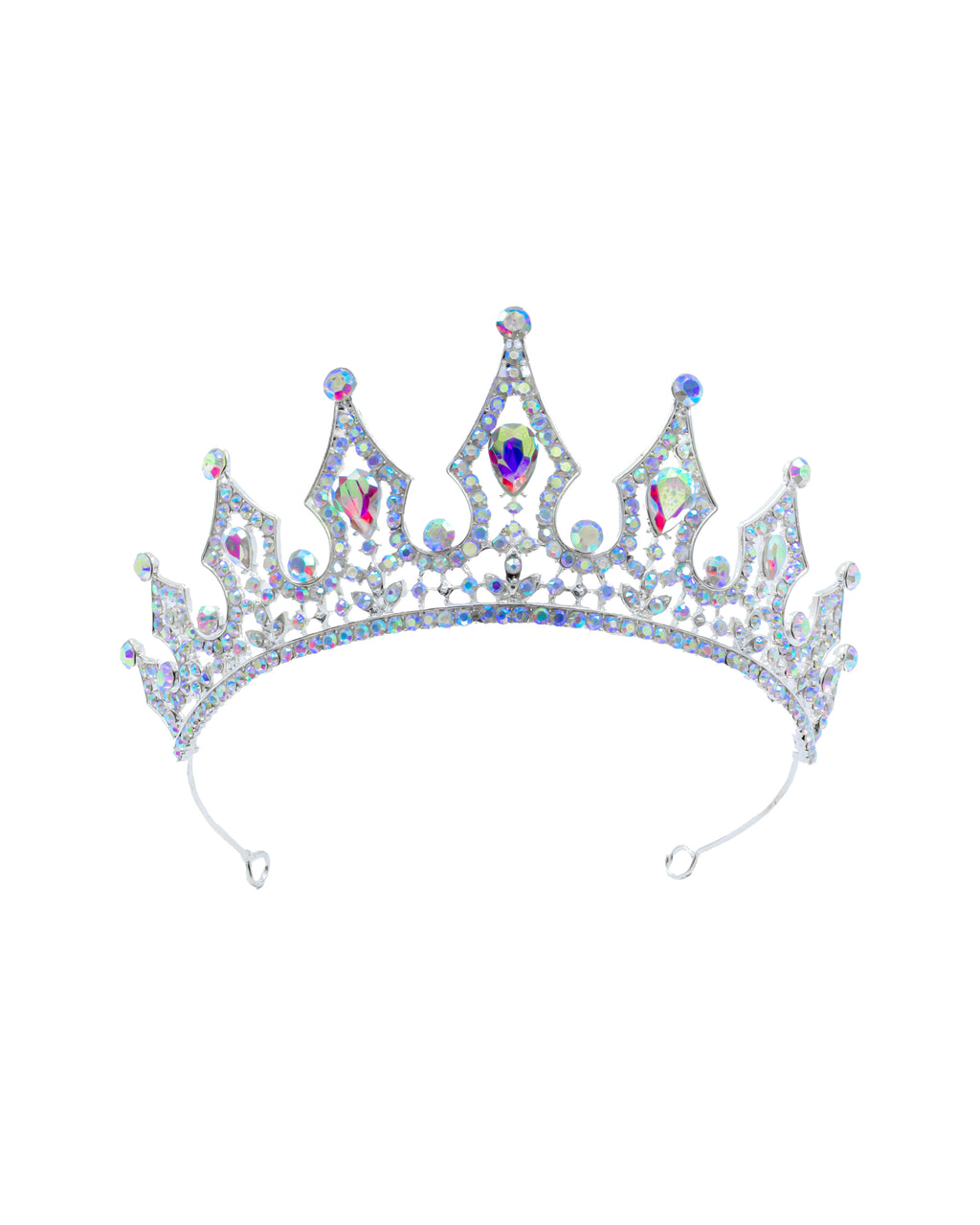 Corona Plateada de Diadema con piedras  - M176 Oro Laminado