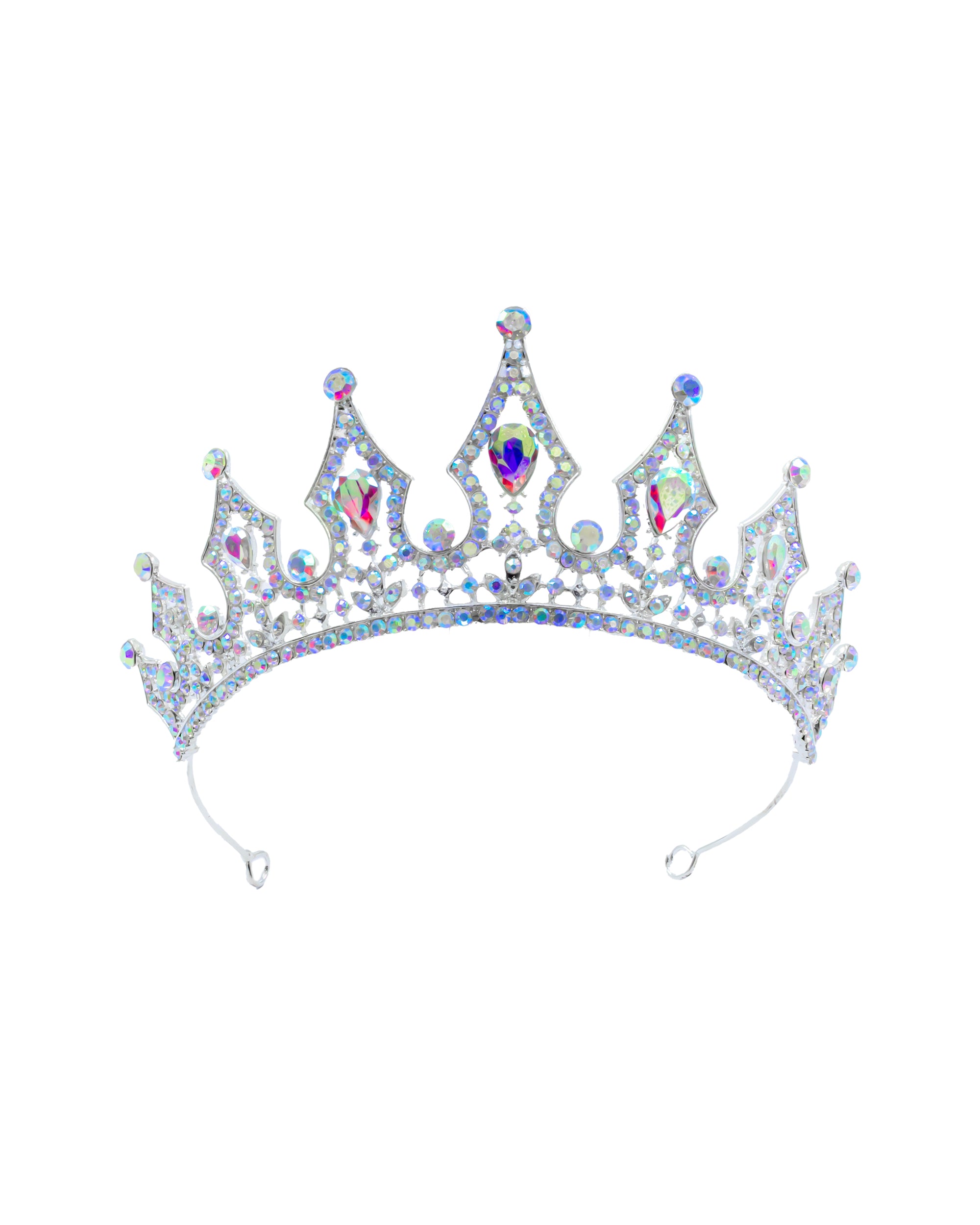 Corona Plateada de Diadema con piedras  - M176 Oro Laminado