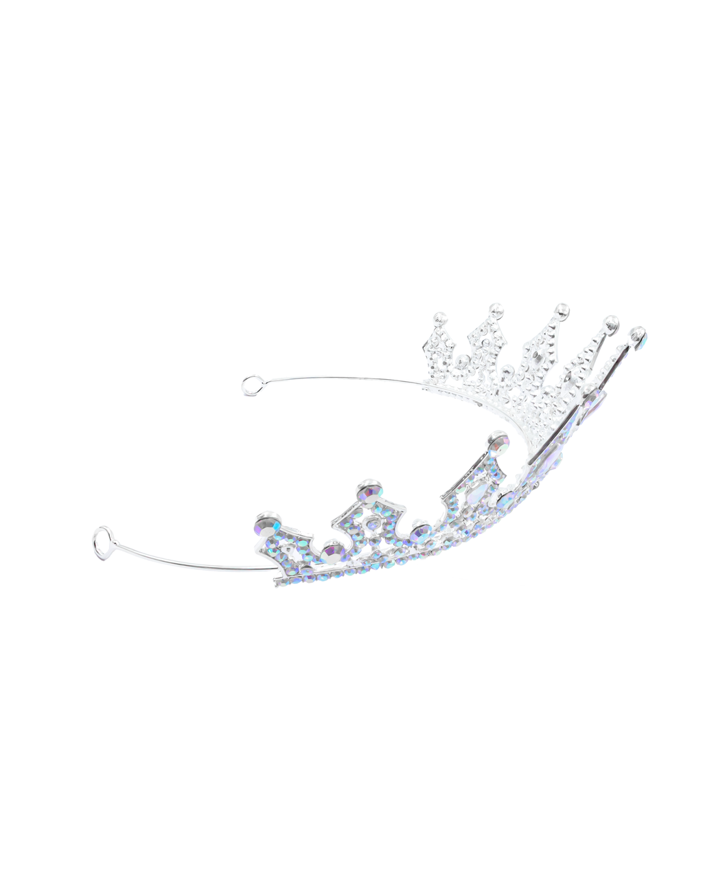 Corona Plateada de Diadema con piedras  - M176 Oro Laminado