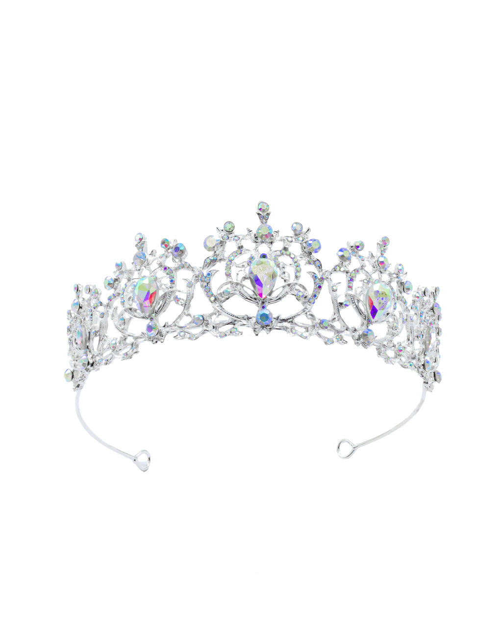 Corona Plateada de Diadema con piedras  - M177 Oro Laminado