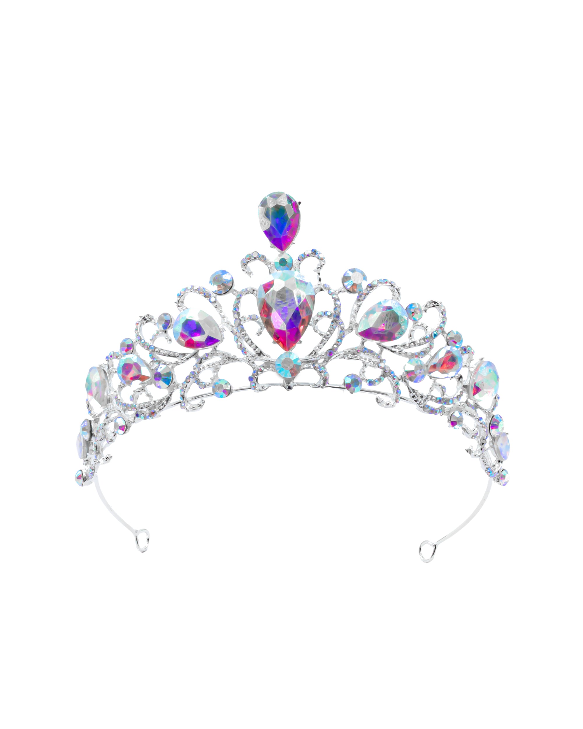 Corona Plateada de Diadema con piedras  - M178 Oro Laminado