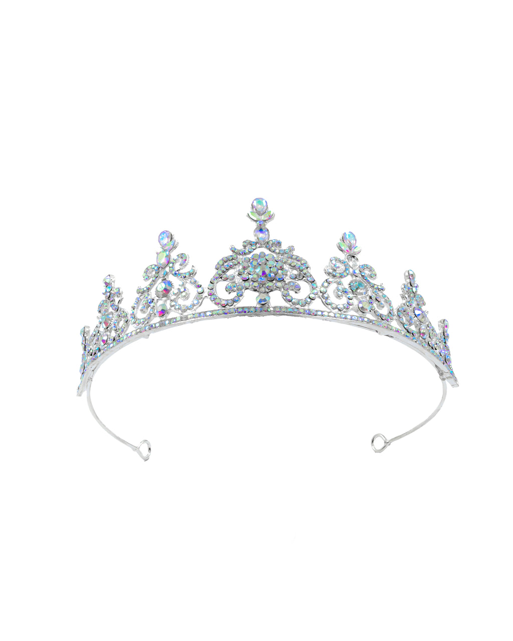 Corona Plateada de Diadema con piedras  - M179 Oro Laminado