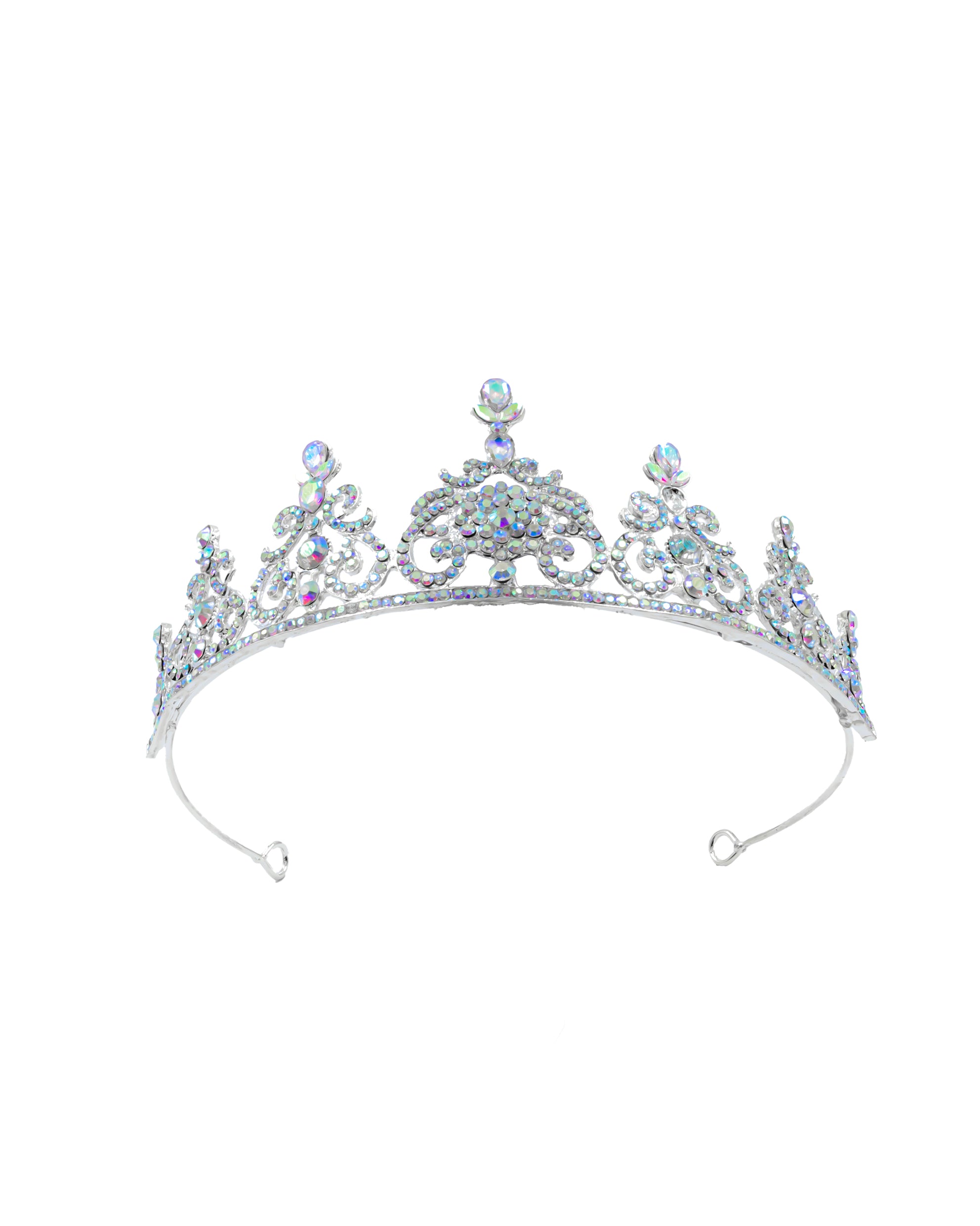 Corona Plateada de Diadema con piedras  - M179 Oro Laminado