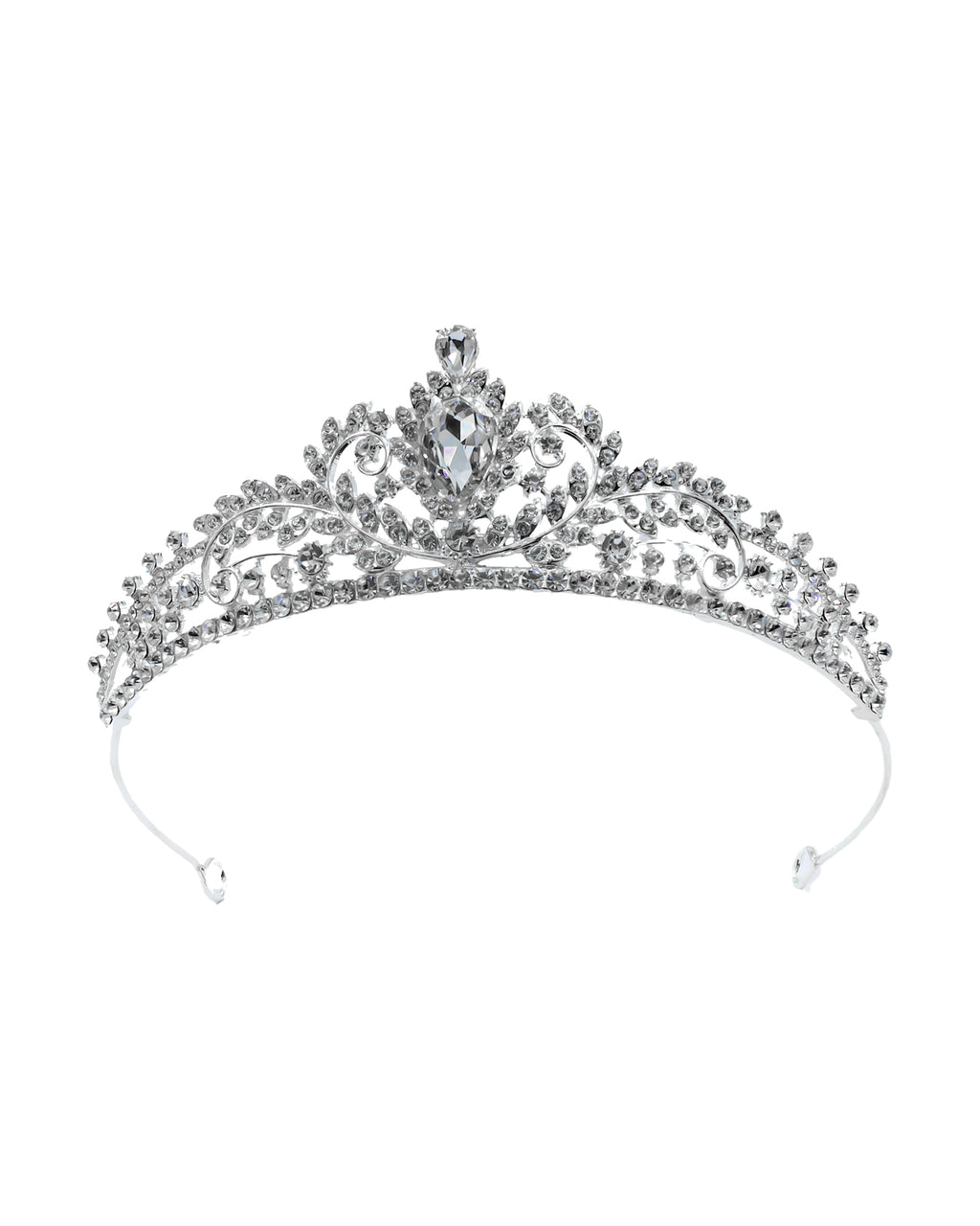 Corona Plateada de Diadema con piedras  - M181 Oro Laminado