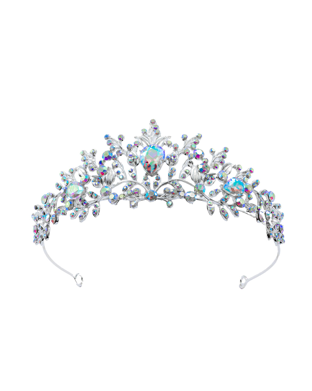 Corona Plateada de Diadema con piedras  - M182 Oro Laminado