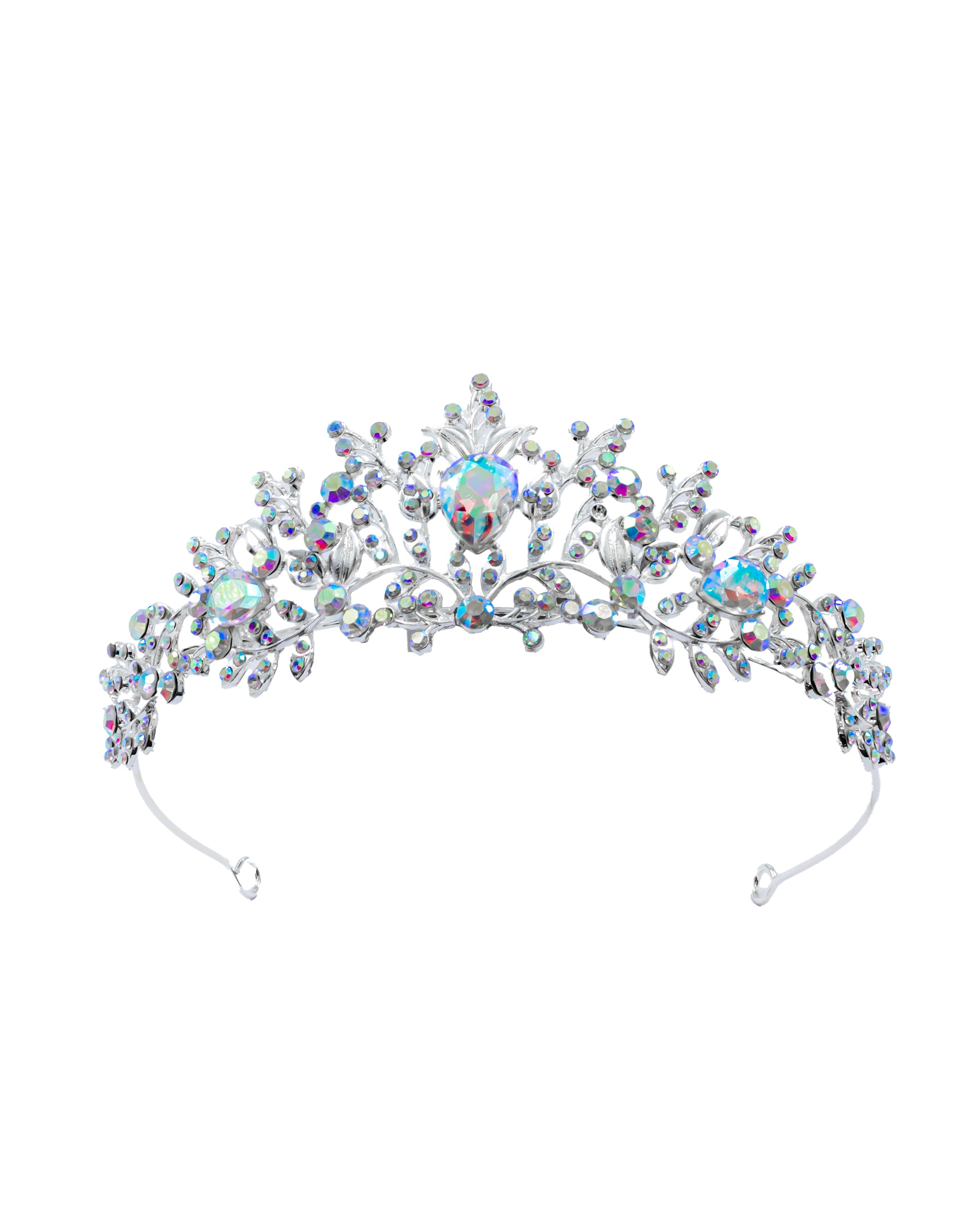 Corona Plateada de Diadema con piedras  - M182 Oro Laminado