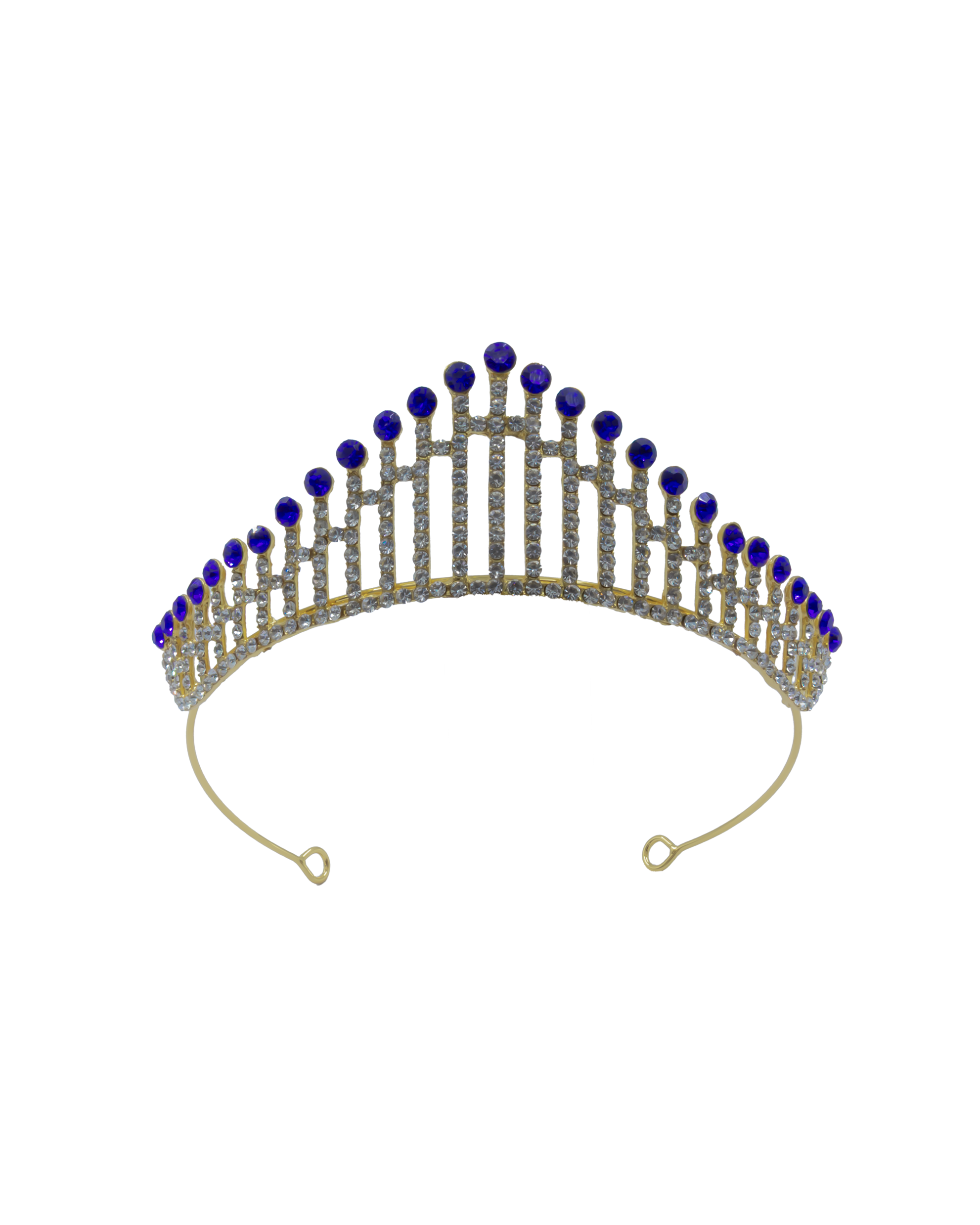 Corona Dorada de Diadema con piedras  - M190 Oro Laminado