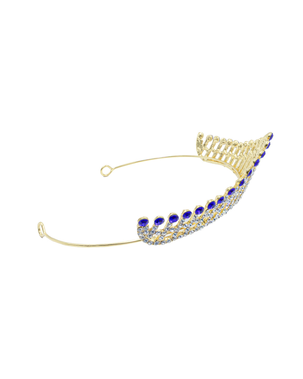 Corona Dorada de Diadema con piedras  - M190 Oro Laminado