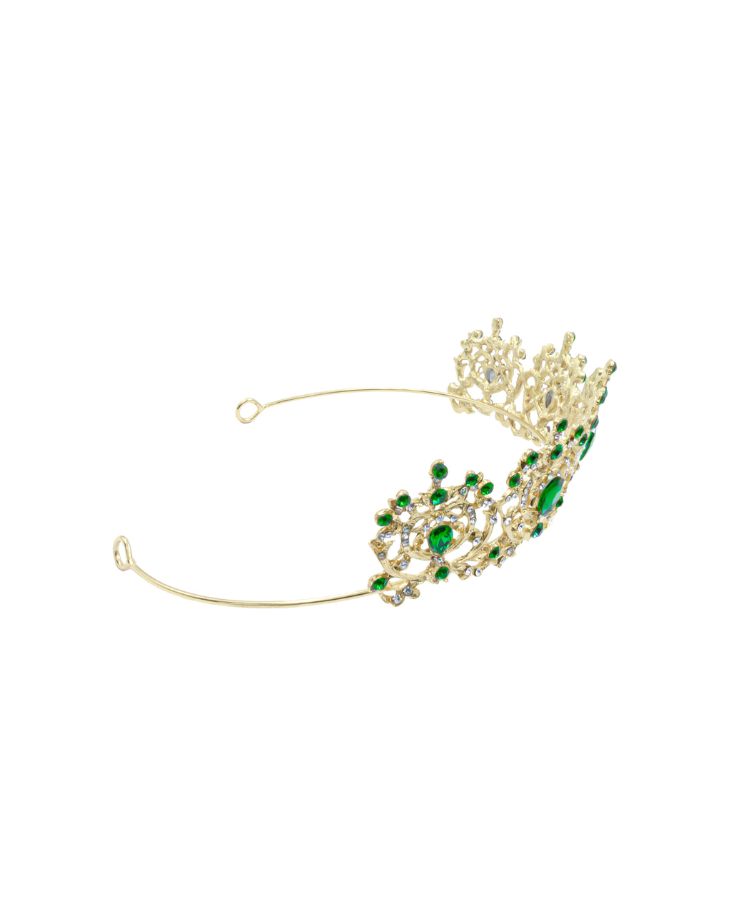 Corona Dorada de Diadema con piedras  - M191 Oro Laminado