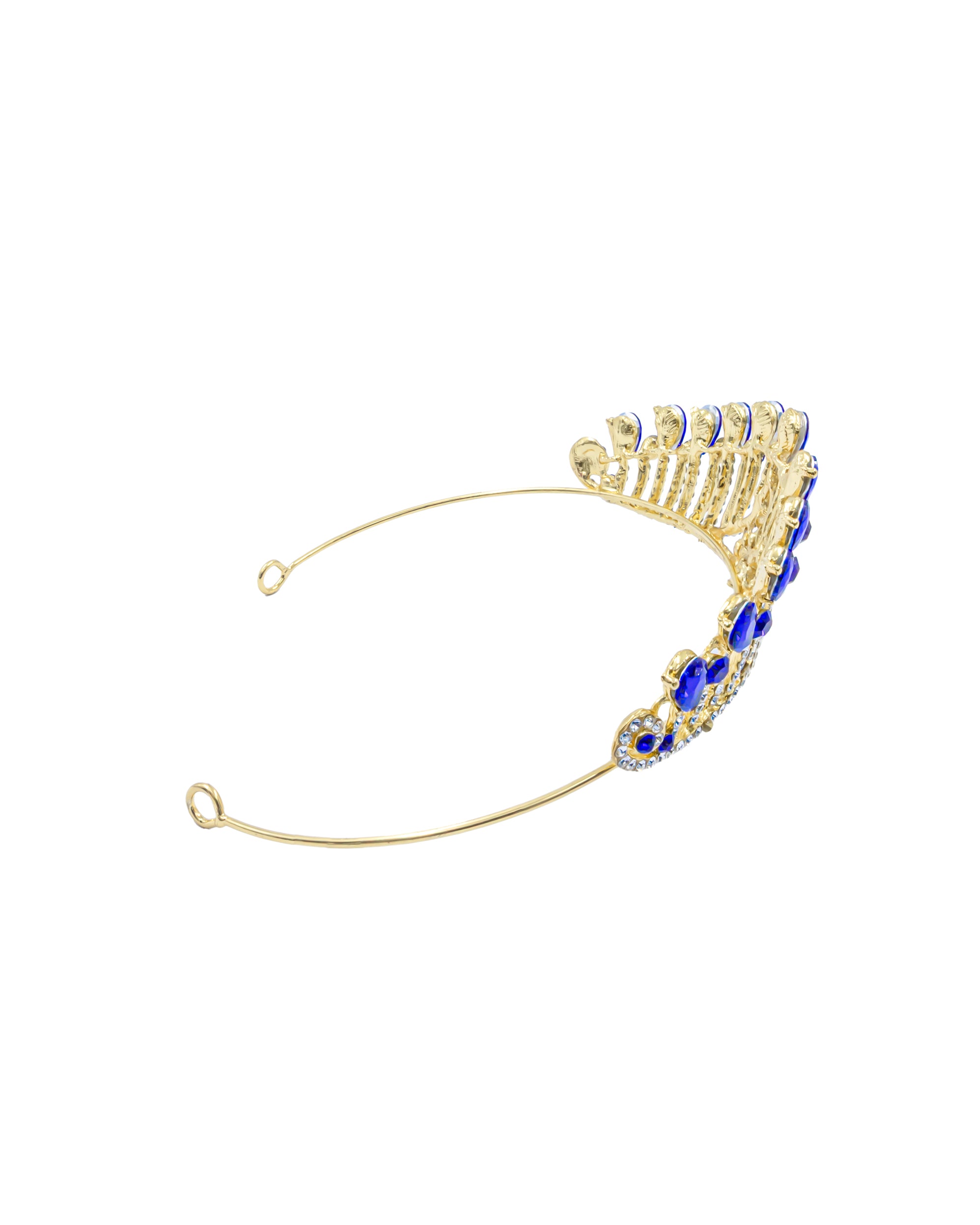 Corona Dorada de Diadema con piedras  - M192 Oro Laminado