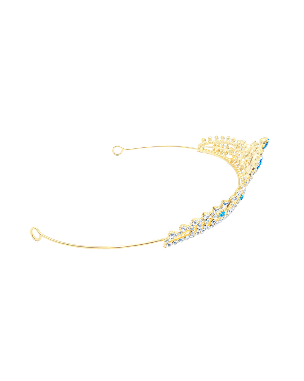Corona Dorada de Diadema con piedras  - M193 Oro Laminado