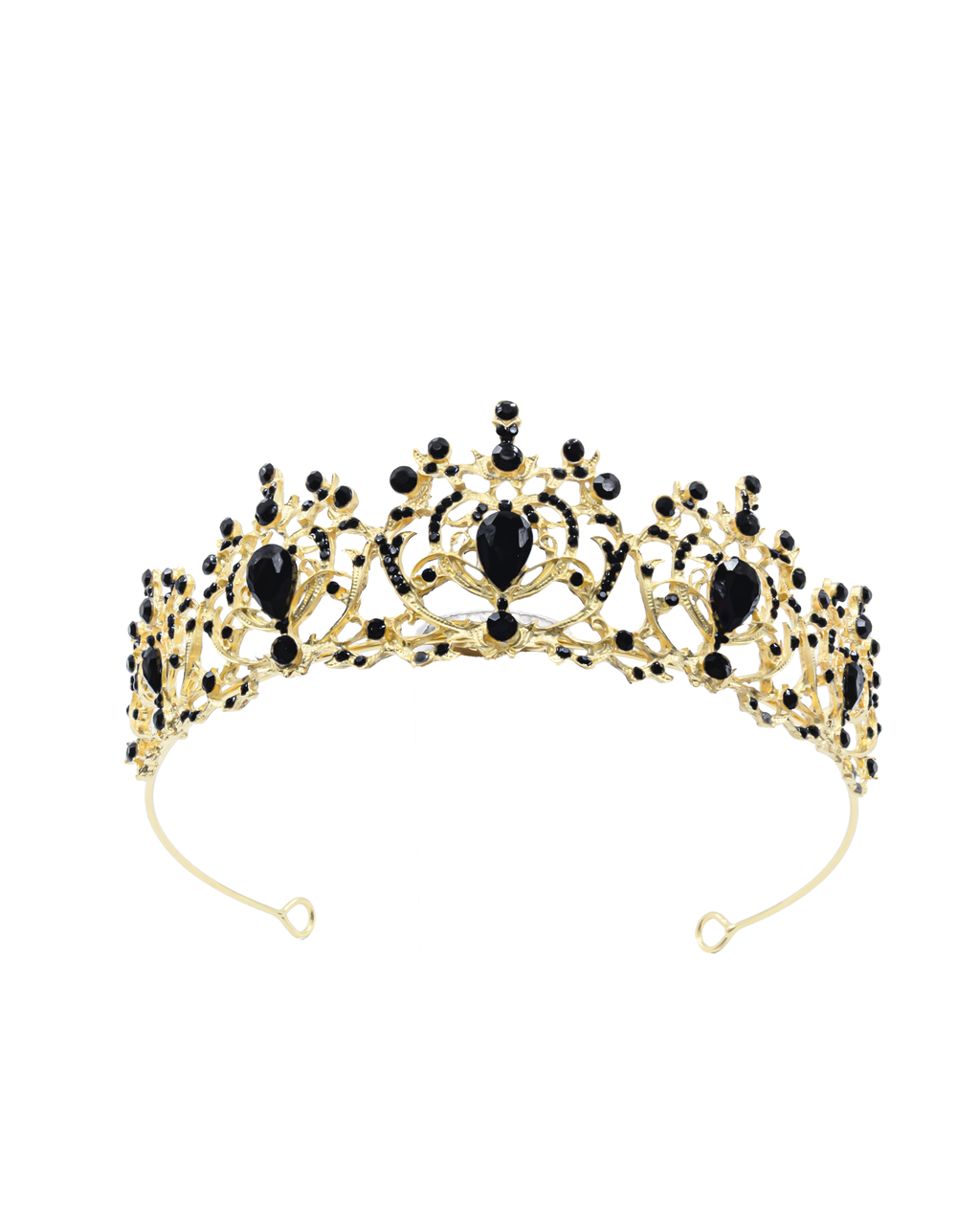 Corona Dorada de Diadema con piedras  - M194 Oro Laminado
