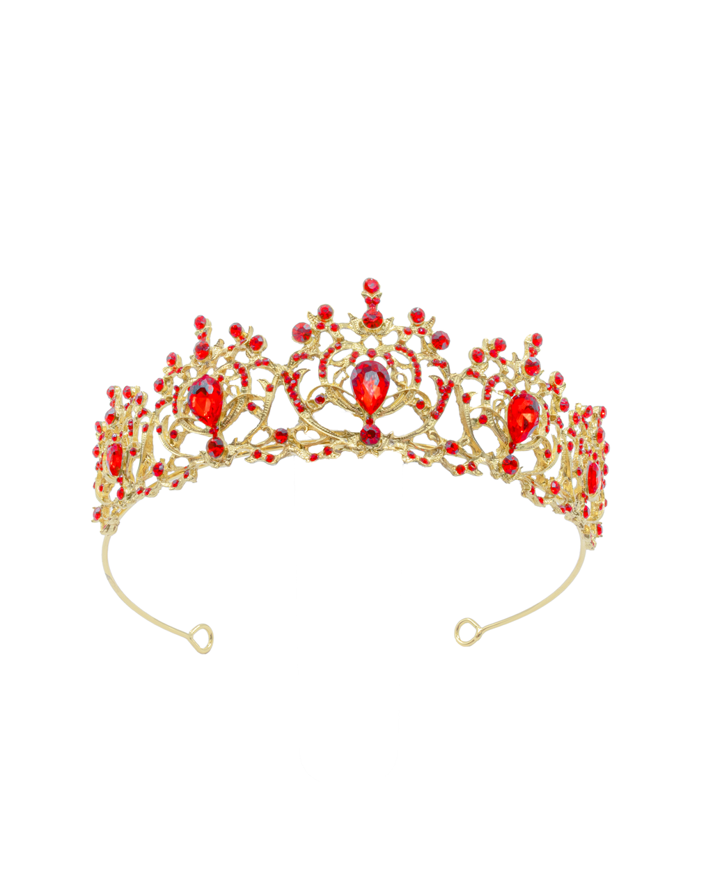 Corona Dorada de Diadema con piedras  - M198 Oro Laminado