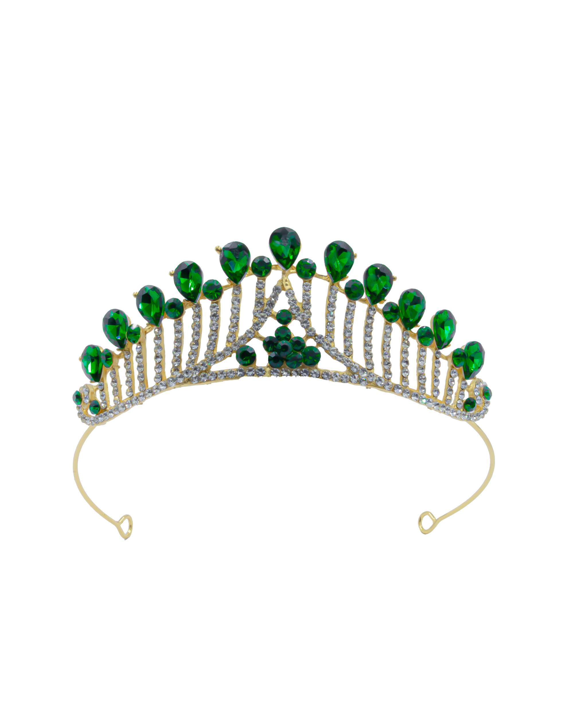 Corona Dorada de Diadema con piedras  - M200 Oro Laminado