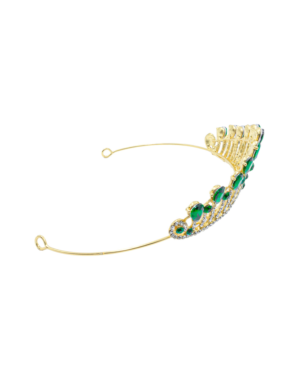 Corona Dorada de Diadema con piedras  - M200 Oro Laminado