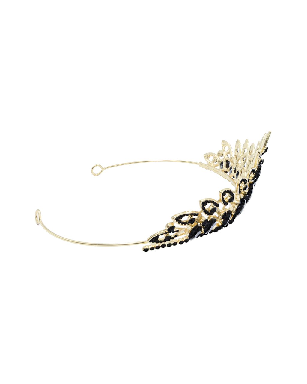 Corona Dorada de Diadema con piedras  - M201 Oro Laminado