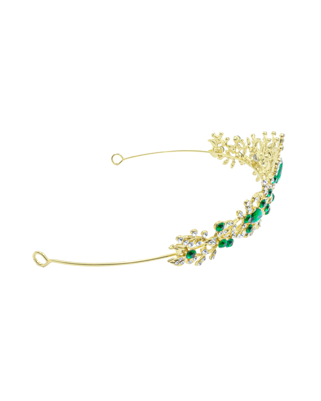 Corona Dorada de Diadema con piedras  - M204 Oro Laminado
