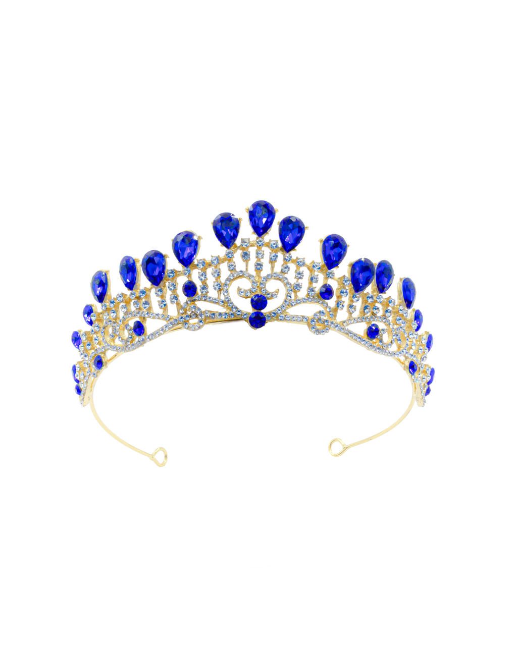 Corona Dorada de Diadema con piedras  - M205 Oro Laminado
