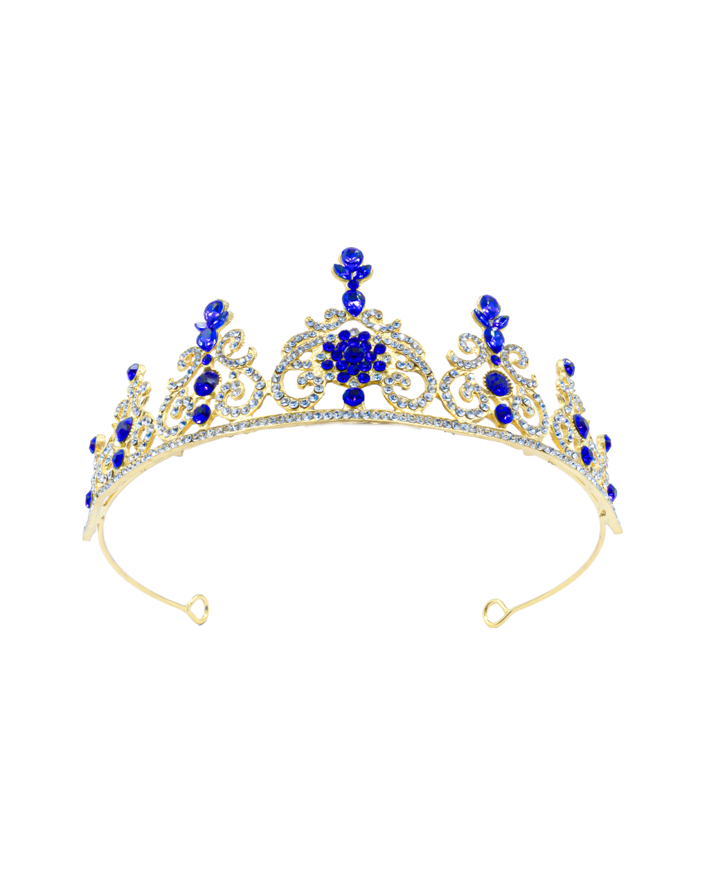 Corona Dorada de Diadema con piedras  - M206 Oro Laminado