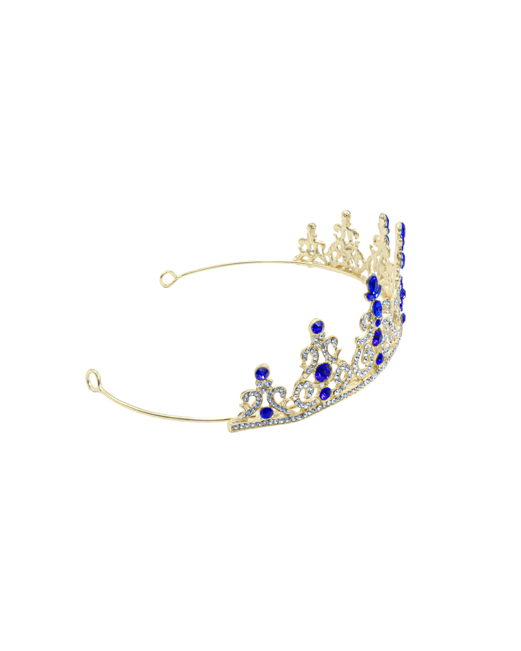 Corona Dorada de Diadema con piedras  - M206 Oro Laminado