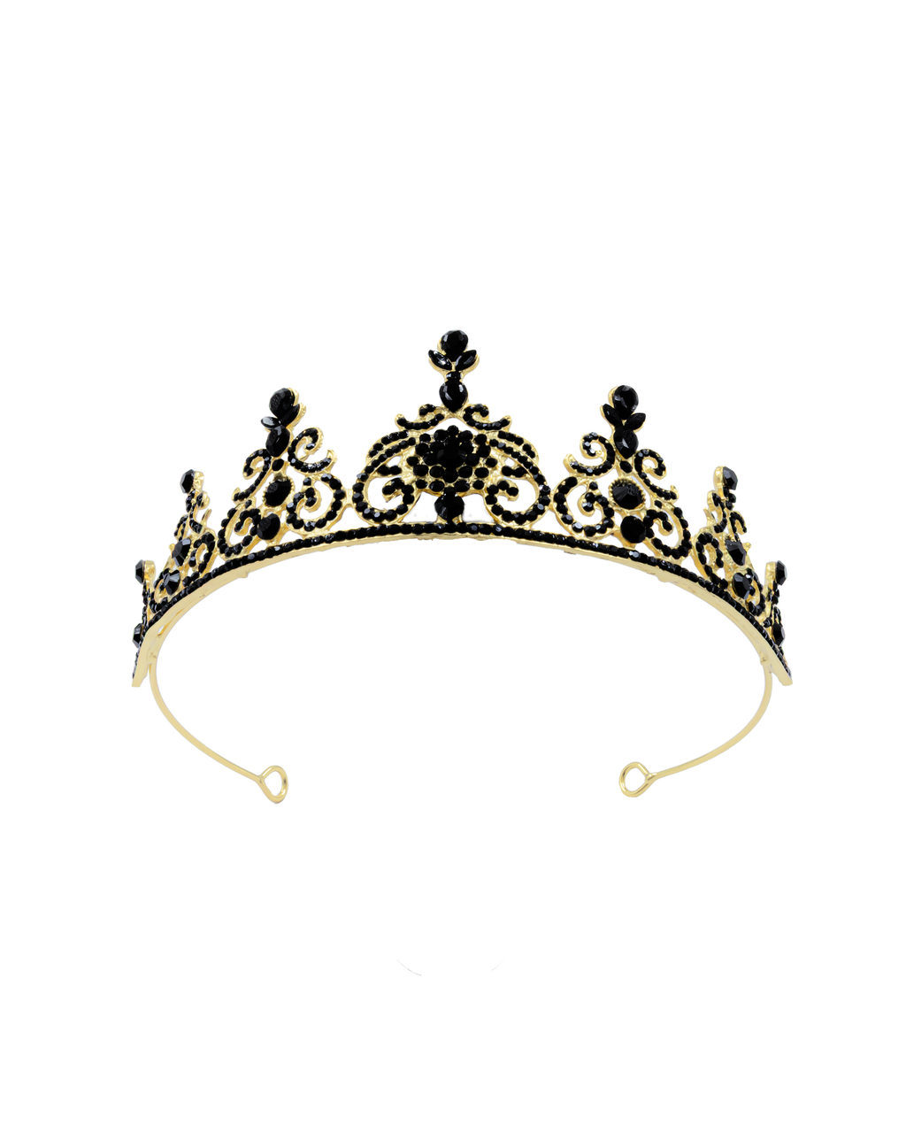 Corona Dorada de Diadema con piedras  - M207 Oro Laminado