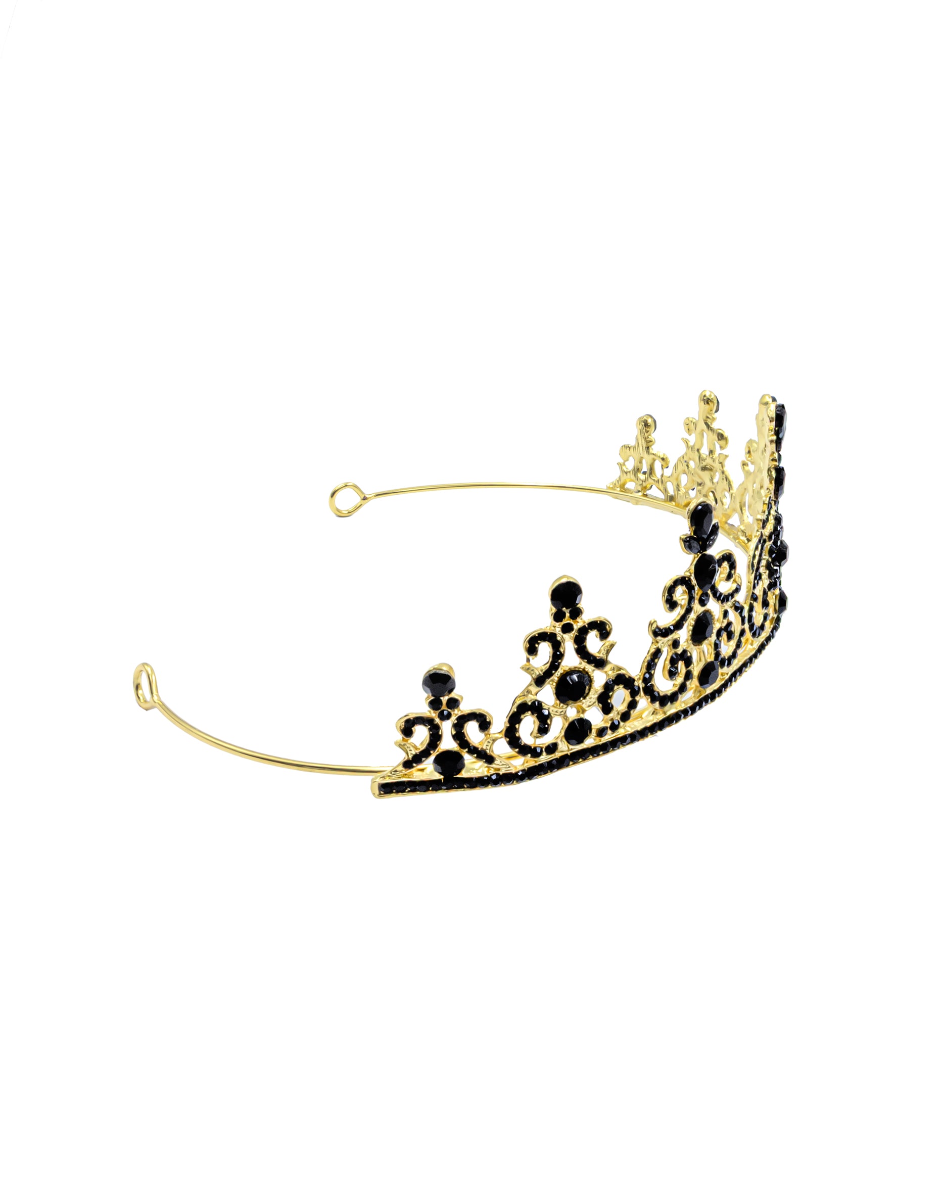 Corona Dorada de Diadema con piedras  - M207 Oro Laminado