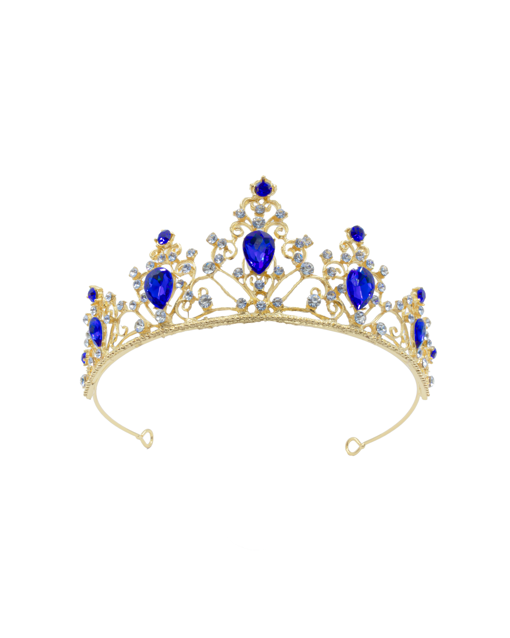 Corona Dorada de Diadema con piedras  - M209 Oro Laminado