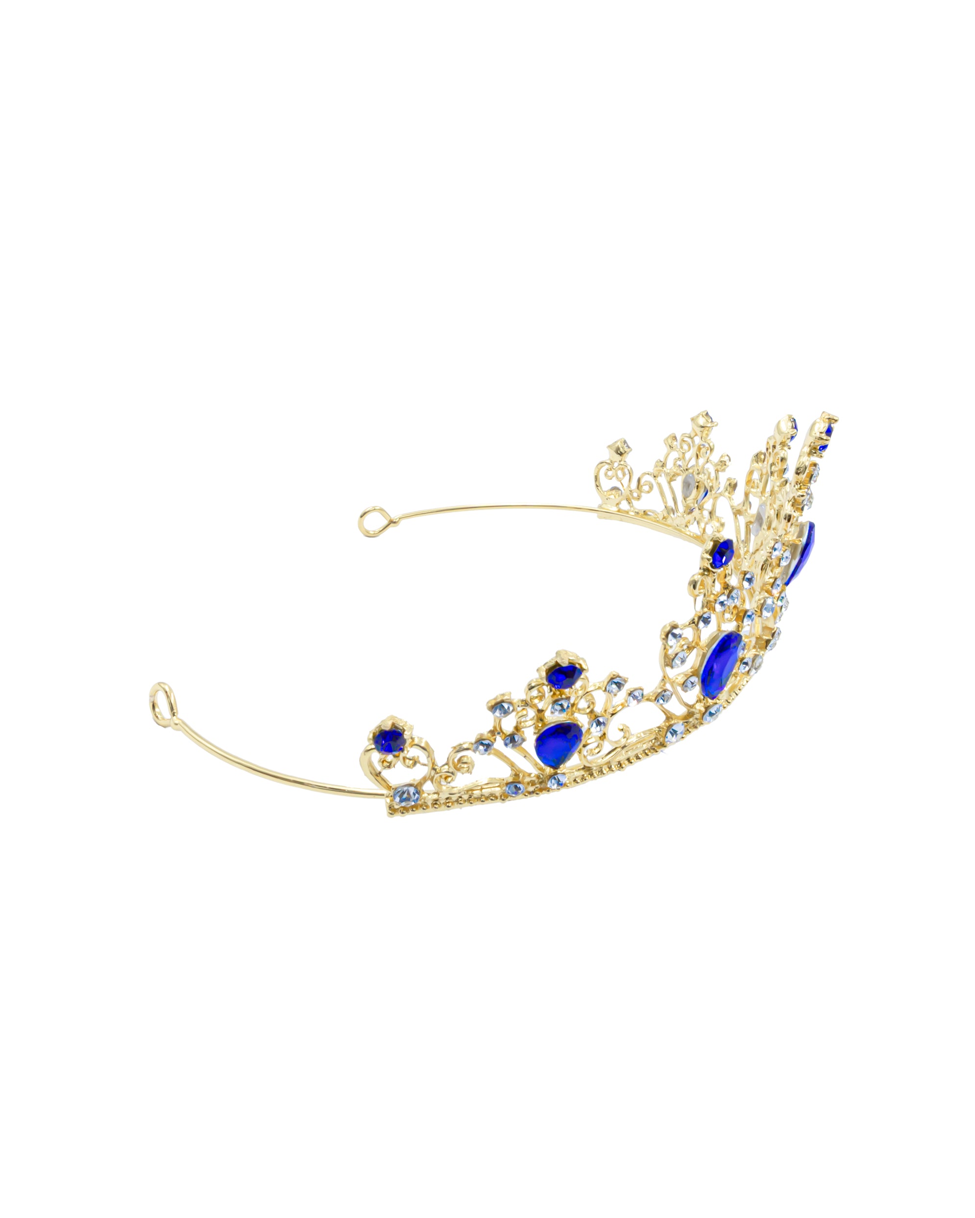 Corona Dorada de Diadema con piedras  - M209 Oro Laminado