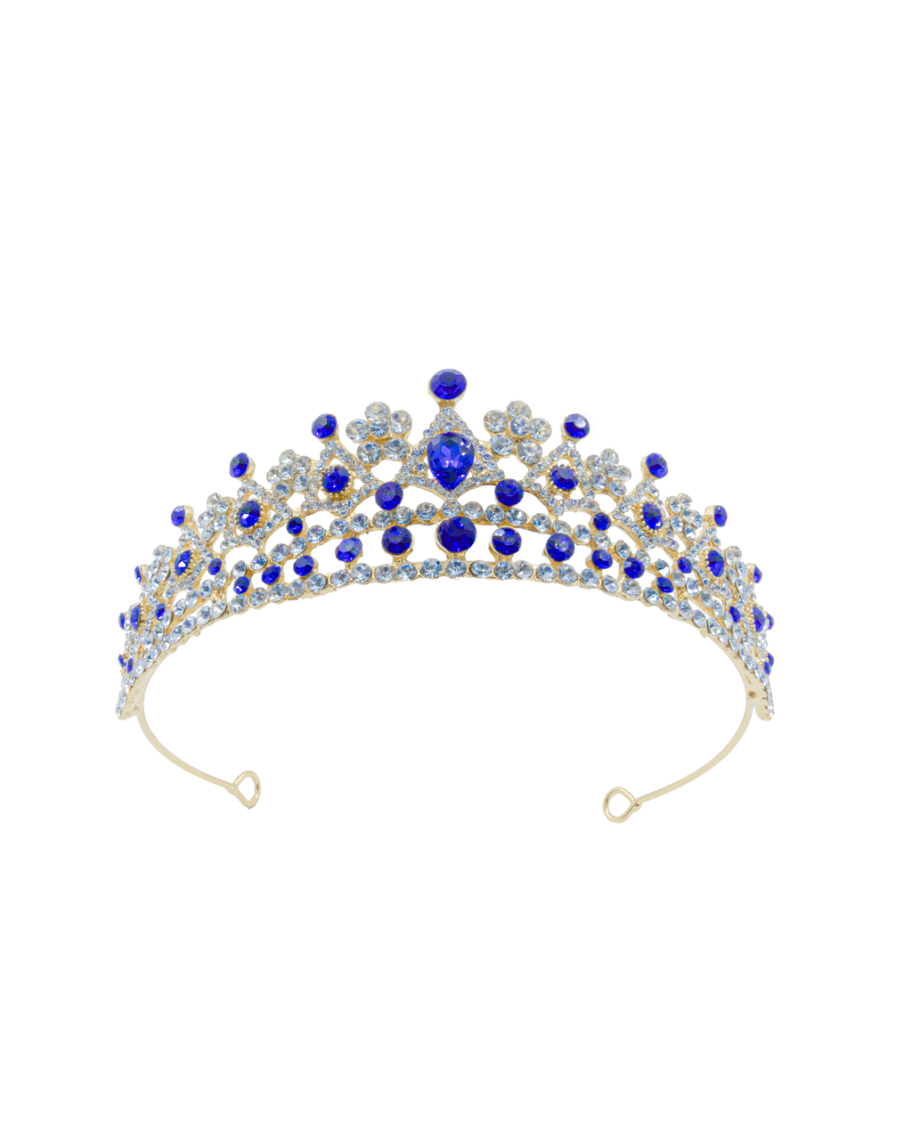 Corona Dorada de Diadema con piedras  - M210 Oro Laminado