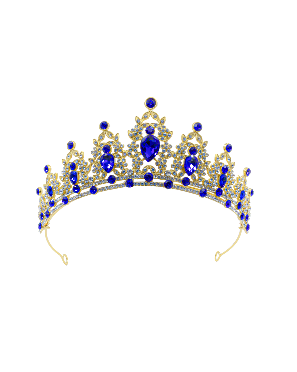 Corona Dorada de Diadema con piedras  - M211 Oro Laminado