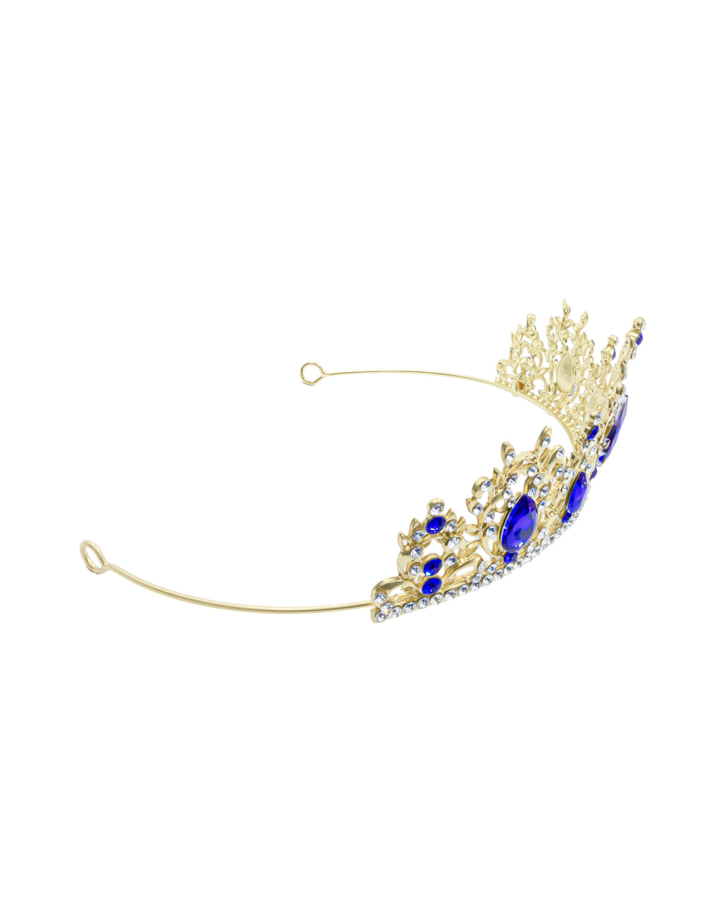 Corona Dorada de Diadema con piedras  - M215 Oro Laminado