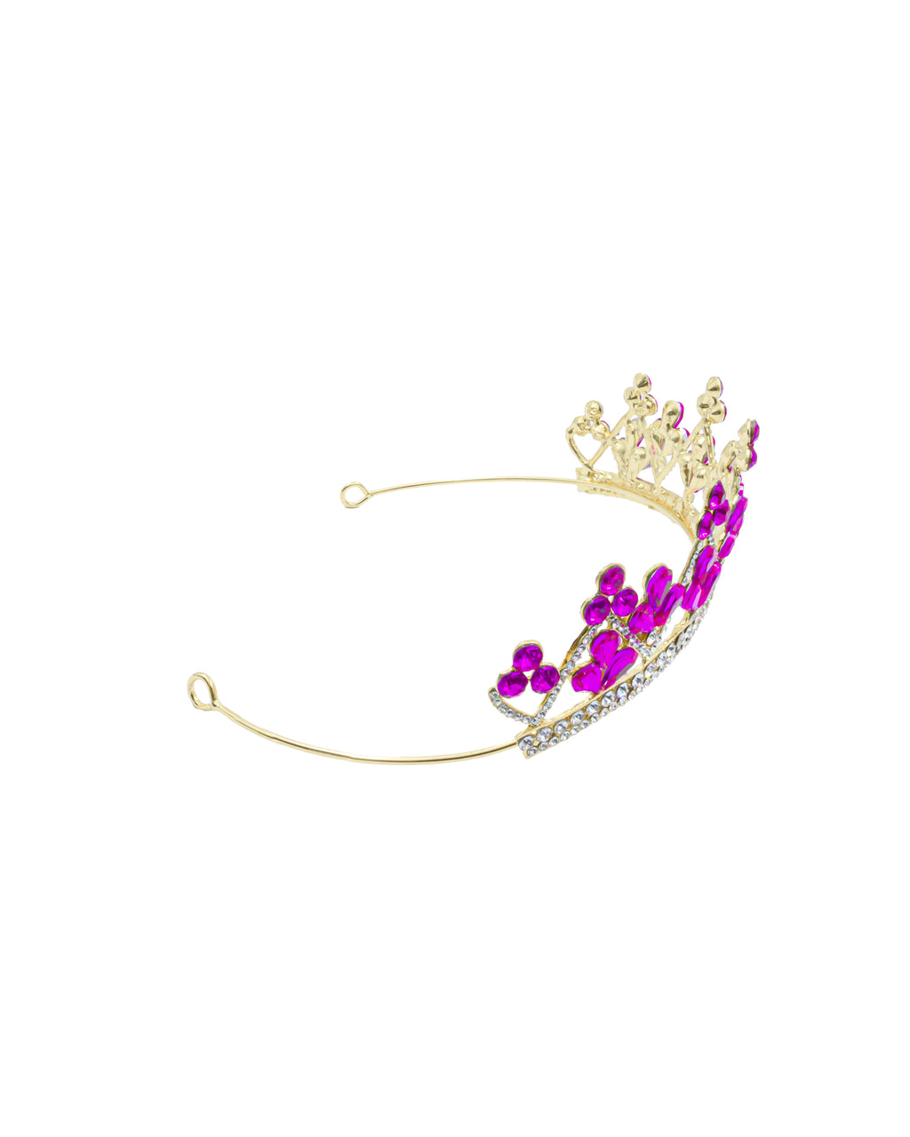 Corona Dorada de Diadema con piedras  - M216 Oro Laminado