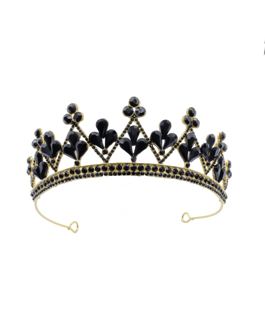 Corona Dorada de Diadema con piedras  - M217 Oro Laminado