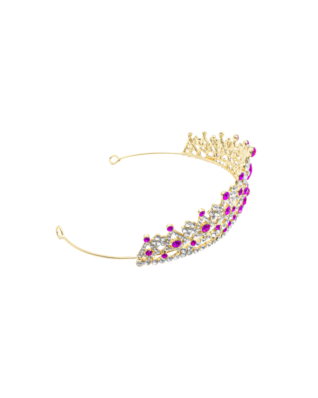Corona Dorada de Diadema con piedras  - M218 Oro Laminado