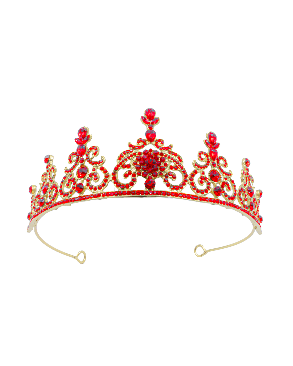 Corona Dorada de Diadema con piedras  - M222 Oro Laminado