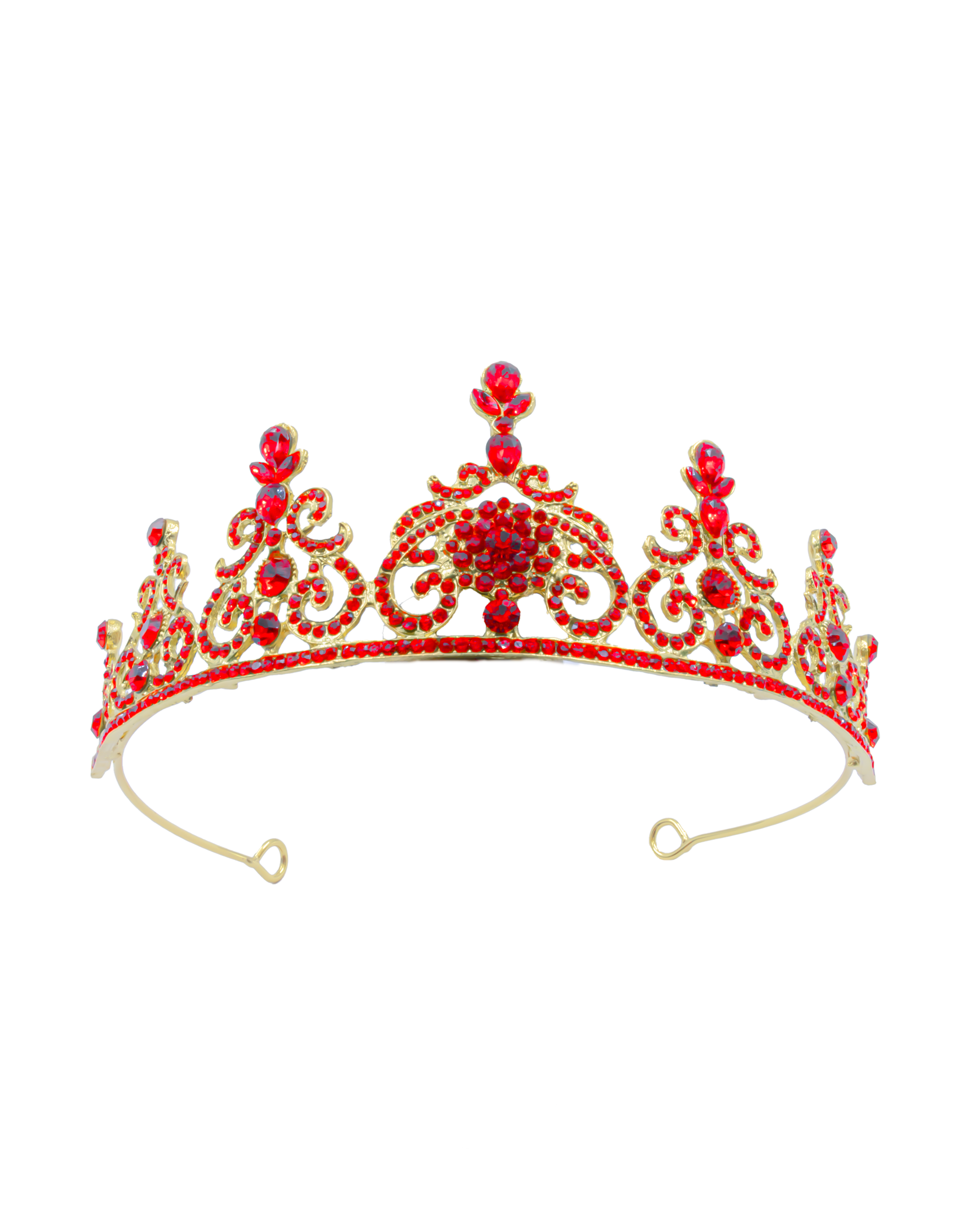 Corona Dorada de Diadema con piedras  - M222 Oro Laminado