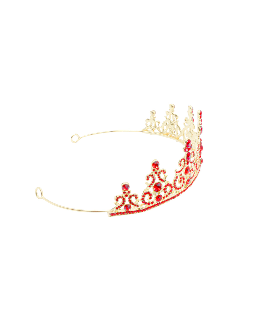 Corona Dorada de Diadema con piedras  - M222 Oro Laminado