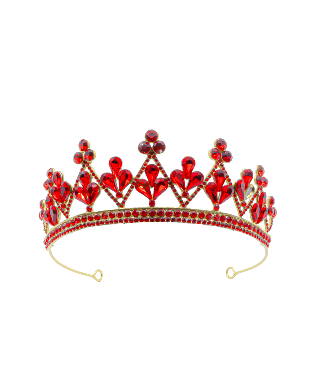 Corona Dorada de Diadema con piedras  - M226 Oro Laminado