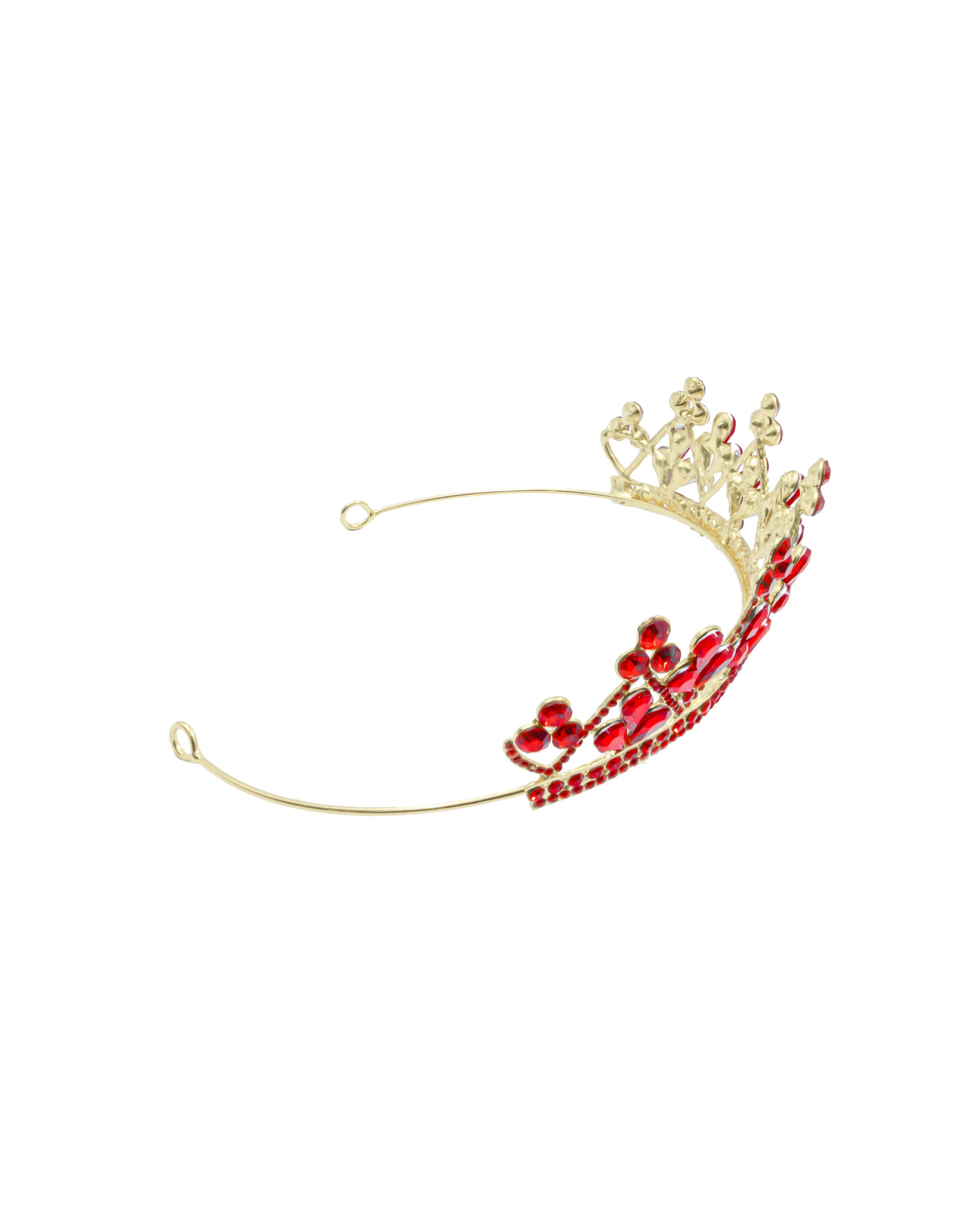 Corona Dorada de Diadema con piedras  - M226 Oro Laminado
