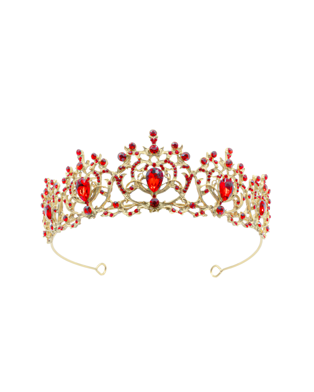 Corona Dorada de Diadema con piedras  - M227 Oro Laminado